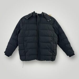 Wantdo Puffer Jacket Mens 4XLT Black Hooded Faux Fur Big & Tall Winter Insulated